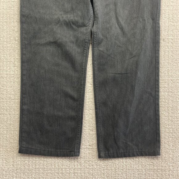 Kenneth Cole Reaction Pants Men 36x30 Chino Straight Leg Charcoal Brushed Denim - Picture 3 of 9